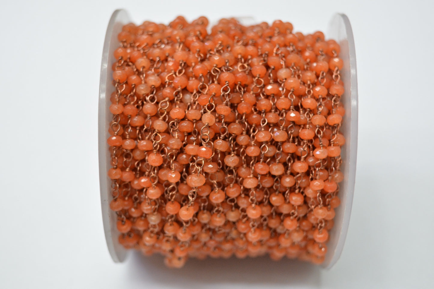 925 Silver Gold Rosary Chain with Jade - 3mm