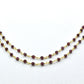 Vintage Garnet Rosary Chain in 925 Silver Gold - 3mm