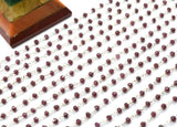 Garnet Rosary Chain, 925 Sterling Silver, 3mm Faceted