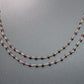 925 Silver Gold Rosary Chain with Garnet - 3mm