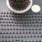 Garnet Rosary Chain - 925 Silver Gold, 3.50mm