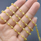 Artisan 925 Gold Silver Rosary Chain - Zirconia 3mm