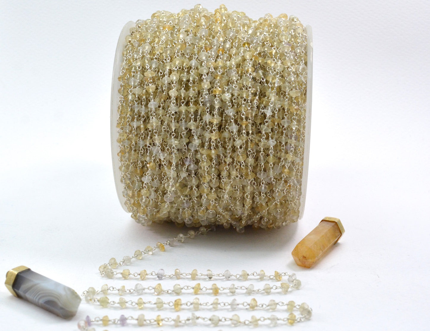 Quartz Rosary Chain - 925 Silver Gold, #2