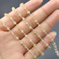 Classic 925 Silver Gold Rosary Chain - Citrine 3mm