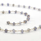 Iolite Rosary Chain - 925 Silver Gold, 3mm