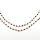 Stunning Garnet Rosary Chain in 925 Silver Gold - 3mm