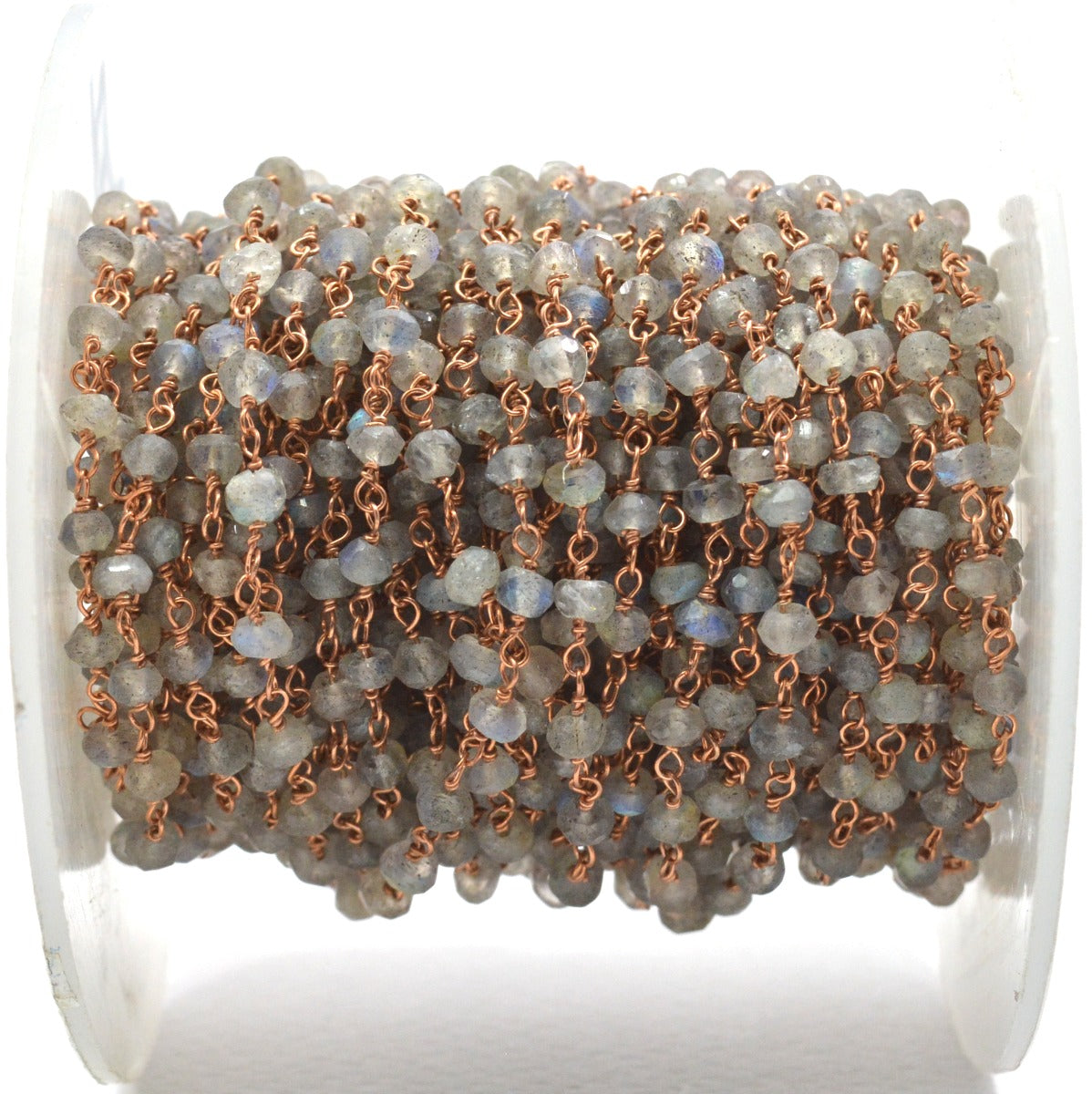 Charming Rosary Chain - Labradorite 925 Silver Gold