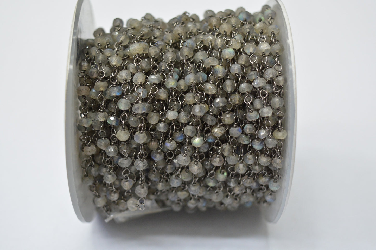 Charming Rosary Chain - Labradorite 925 Silver Gold