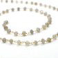 Classic Labradorite Rosary Chain in 925 Silver Gold - 3.50mm