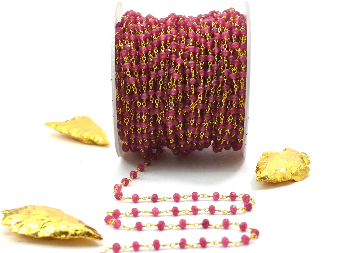 925 Silver Rosary Chain with Tourmaline - 3mm