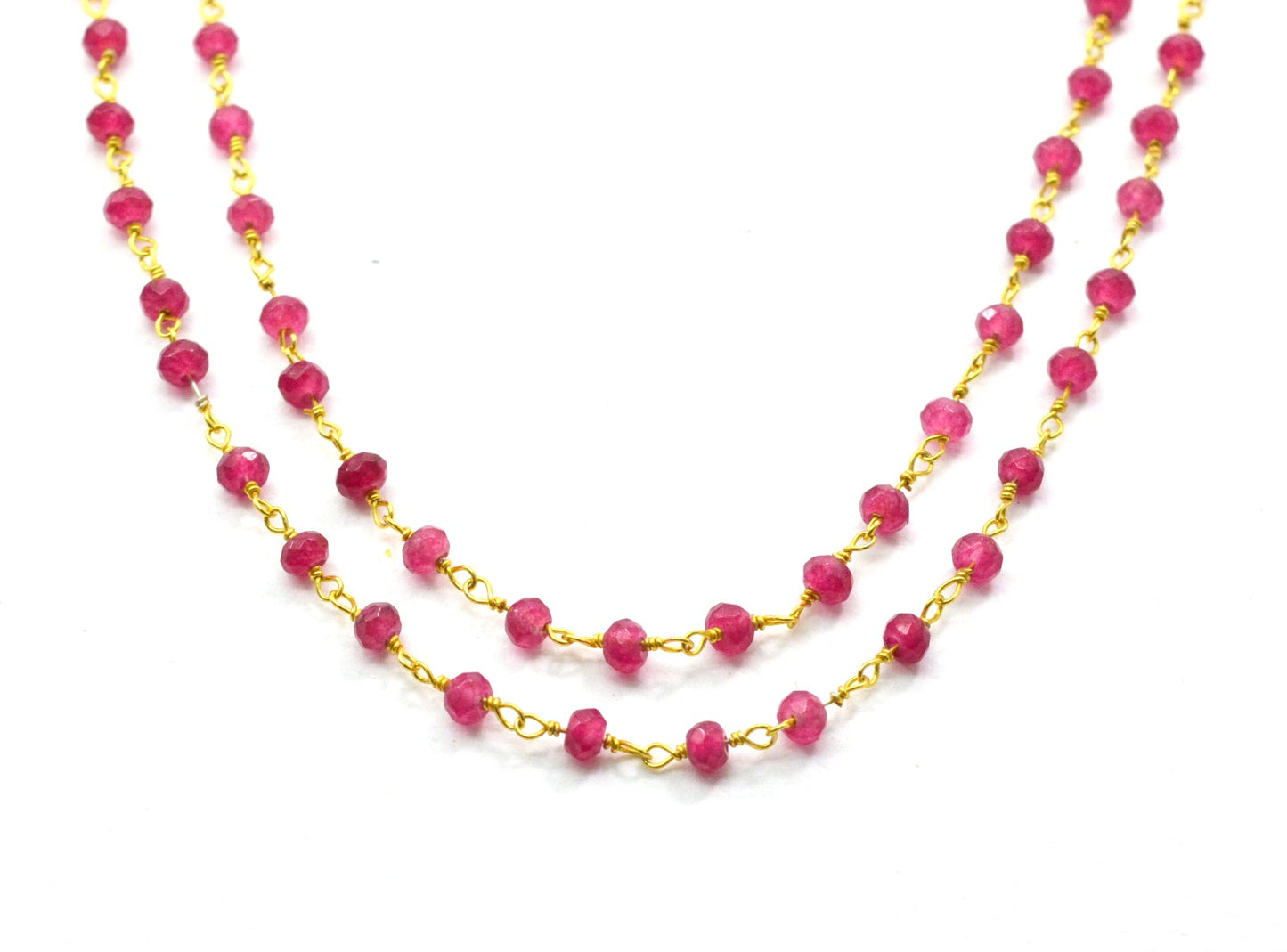 925 Silver Rosary Chain with Tourmaline - 3mm