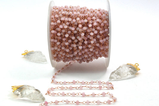 Trendy Rosary Chain - Quartz 925 Silver 3mm