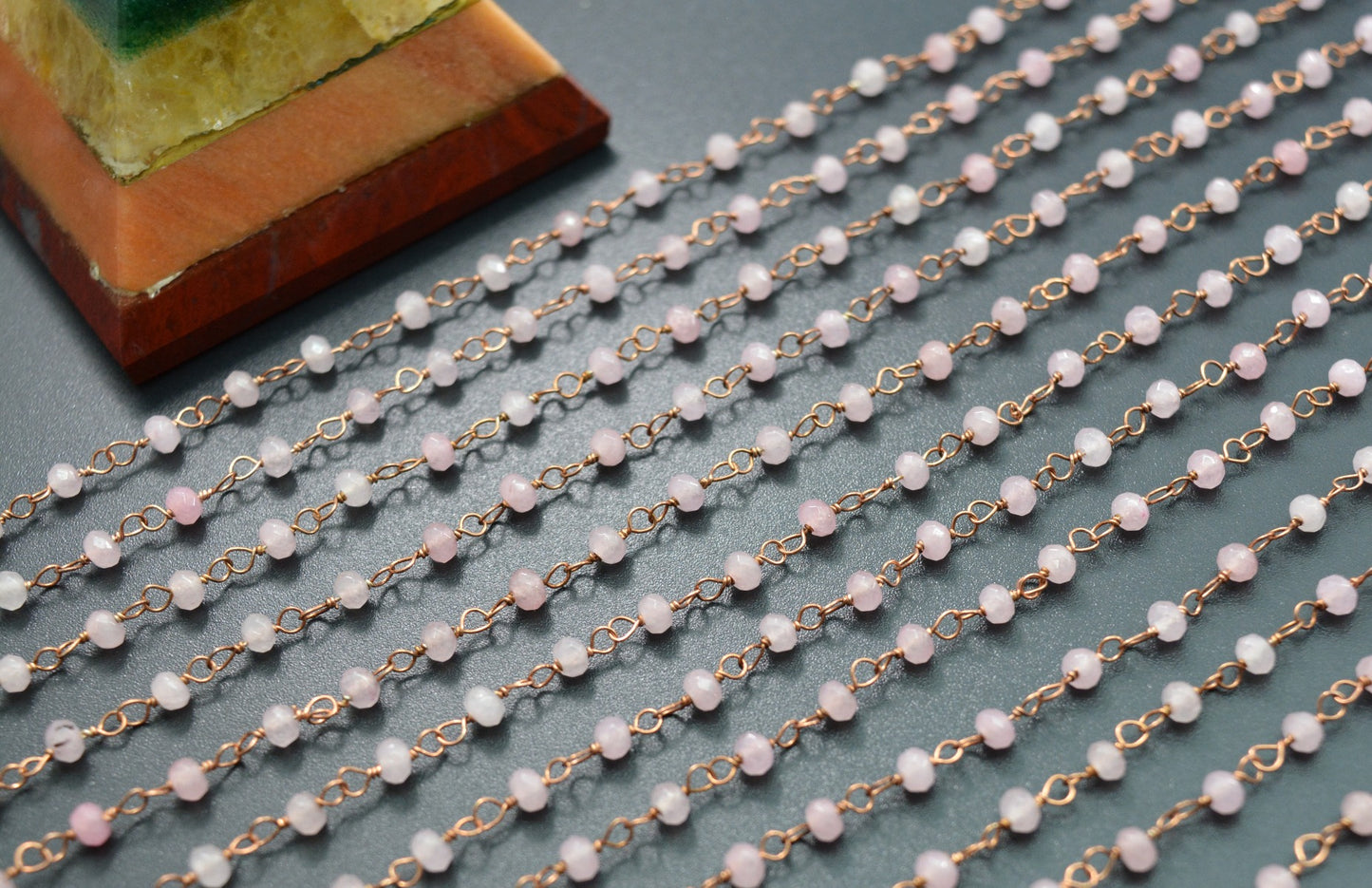 Trendy Rosary Chain - Quartz 925 Silver 3mm