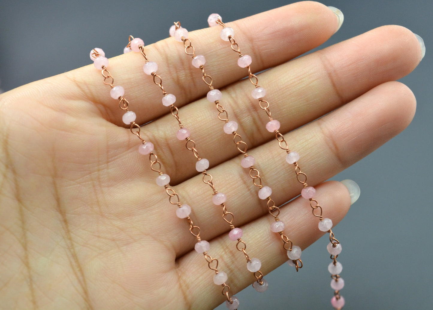 Trendy Rosary Chain - Quartz 925 Silver 3mm