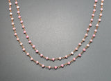 Artisan 925 Silver Gold Rosary Chain - Jade 3mm