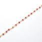 Gorgeous 925 Gold Silver Rosary Chain - Chalcedony 3mm