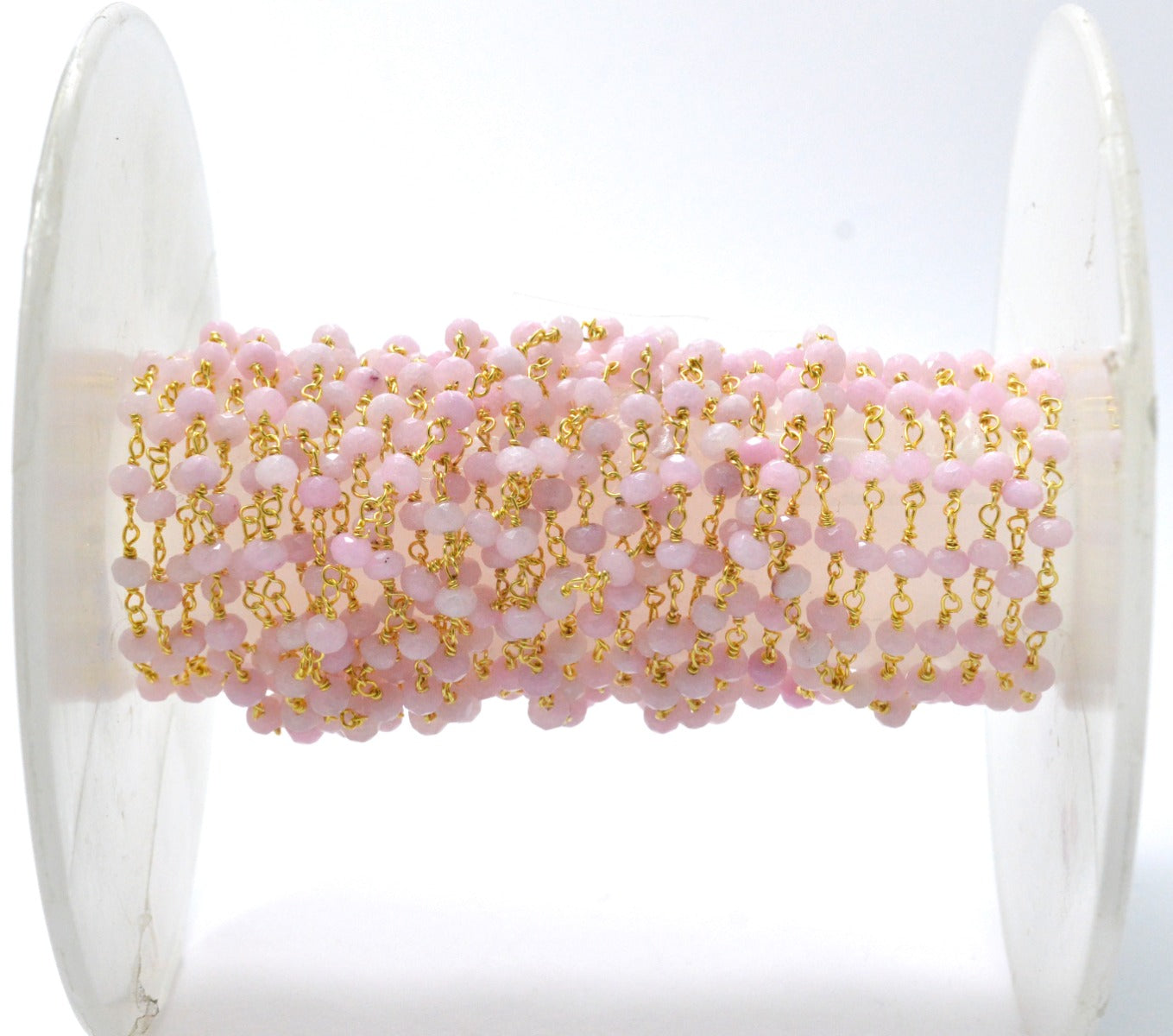 Radiant Rosary Chain - Stone 925 Silver Gold 3mm