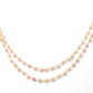 Radiant Rosary Chain - Stone 925 Silver Gold 3mm