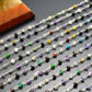 Multi Stone Rosary Chain - 925 Gold Silver, 2mm