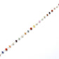 Multi Stone Rosary Chain - 925 Gold Silver, 3mm