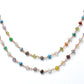 925 Gold Silver Rosary Chain with Multi Stone - 3mm