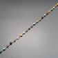 925 Gold Silver Rosary Chain with Multi Stone - 3mm
