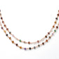 Multi Stone Rosary Chain - 925 Silver Gold, 3mm