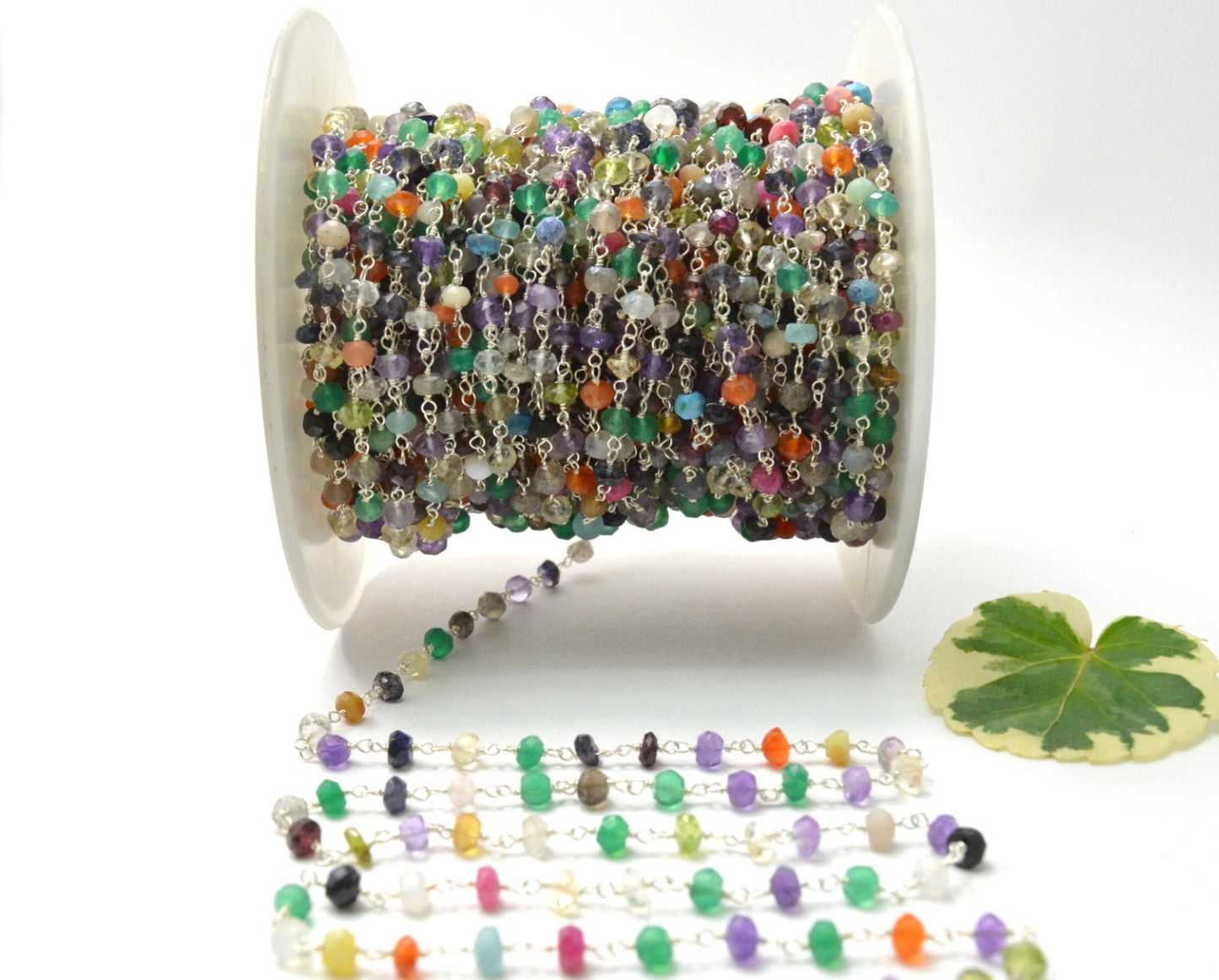 Handmade 925 Silver Rosary Chain - Multi Stone 3.50mm