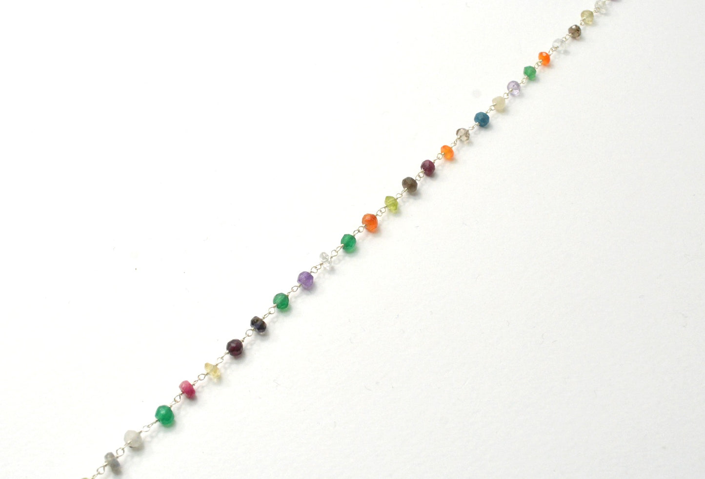 Handmade 925 Silver Rosary Chain - Multi Stone 3.50mm