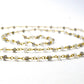 925 Gold Silver Rosary Chain with Labradorite - 3mm