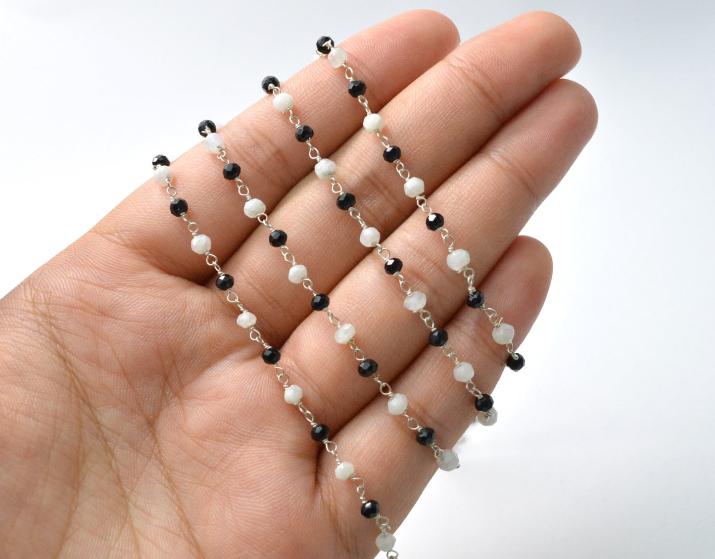 Graceful Rosary Chain - Spinel 925 Gold Silver 3mm