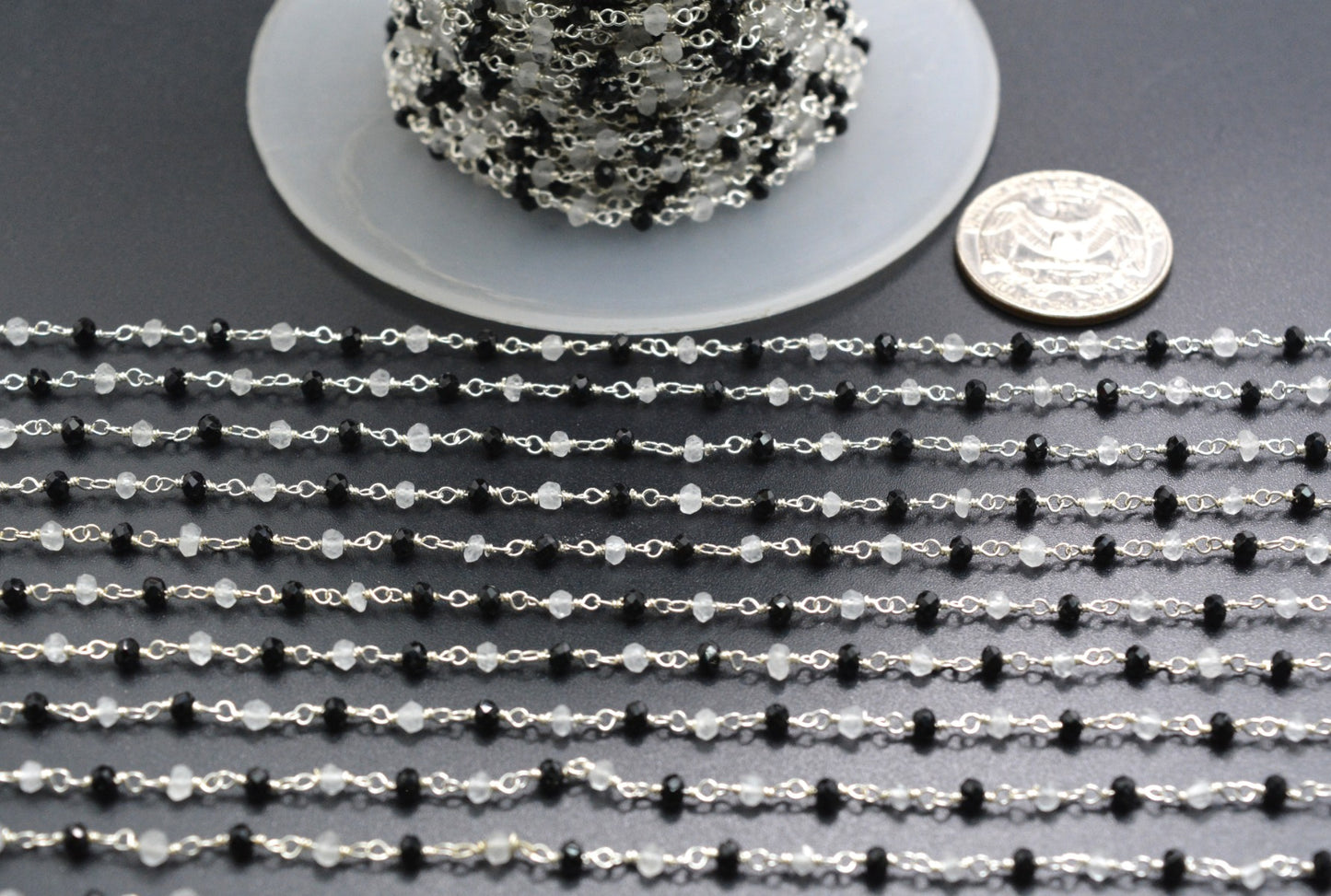 Gorgeous Rosary Chain - Spinel 925 Silver Gold