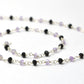 925 Silver Gold Rosary Chain with Amethyst - 3mm