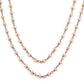 Beautiful Chalcedony Rosary Chain in 925 Silver Gold - 3mm
