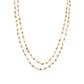 Moonstone Rosary Chain - 925 Silver Gold, 3mm