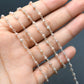 Moonstone Rosary Chain - 925 Silver Gold, 3mm #2