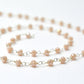 925 Silver Gold Rosary Chain with Chalcedony -