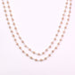925 Silver Gold Rosary Chain with Chalcedony -