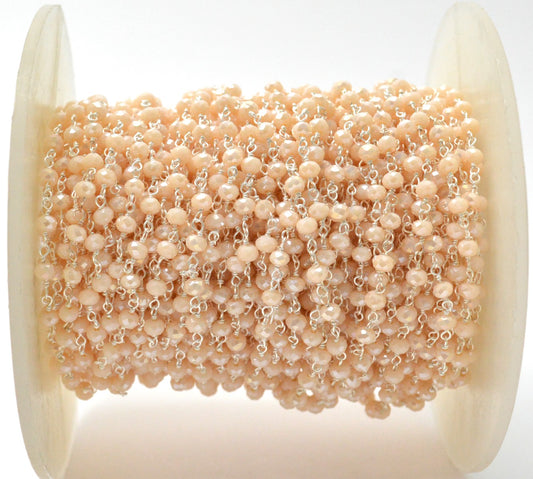 Elegant Rosary Chain - Chalcedony 925 Silver Gold