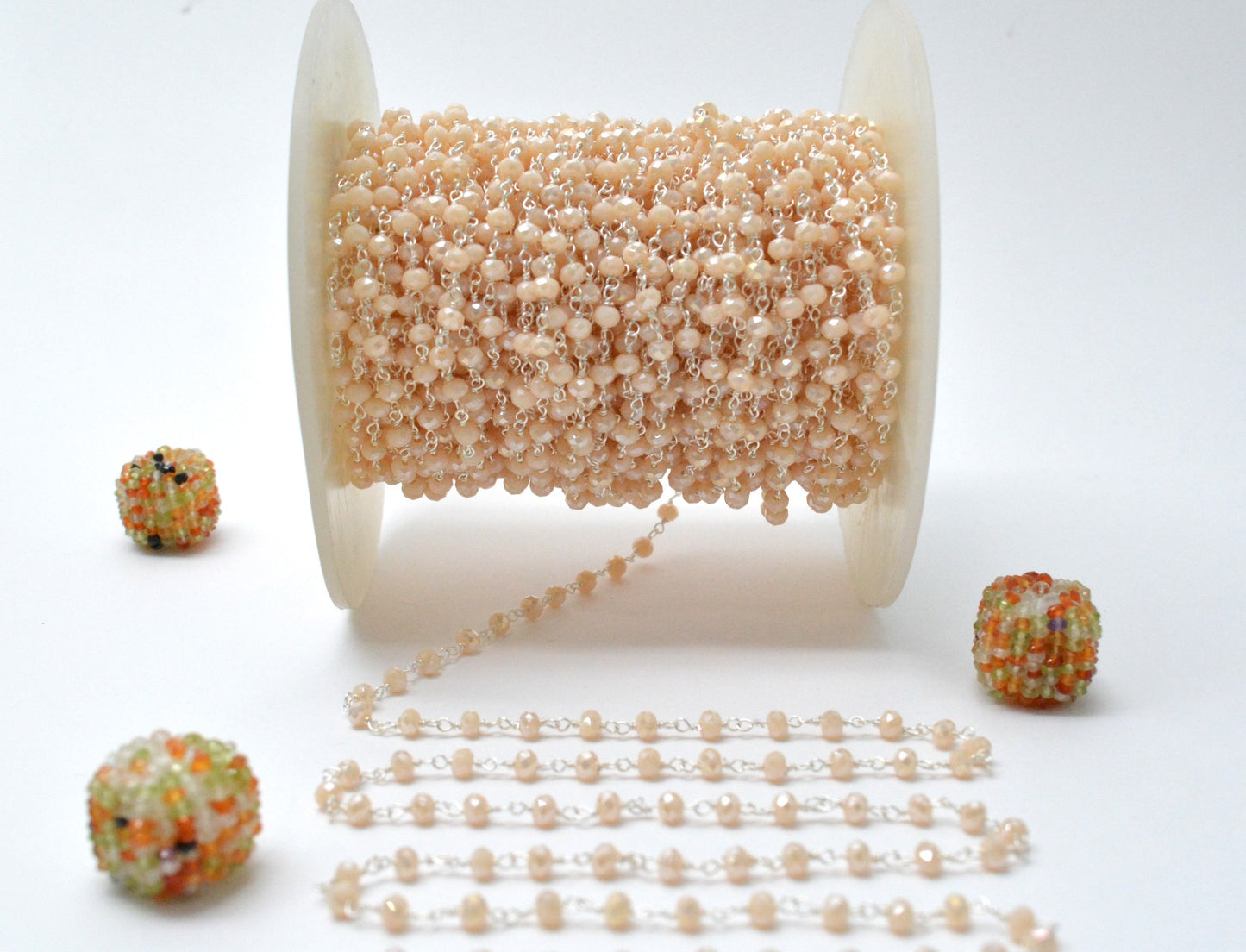 Elegant Rosary Chain - Chalcedony 925 Silver Gold