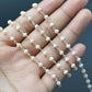 Elegant Rosary Chain - Chalcedony 925 Silver Gold