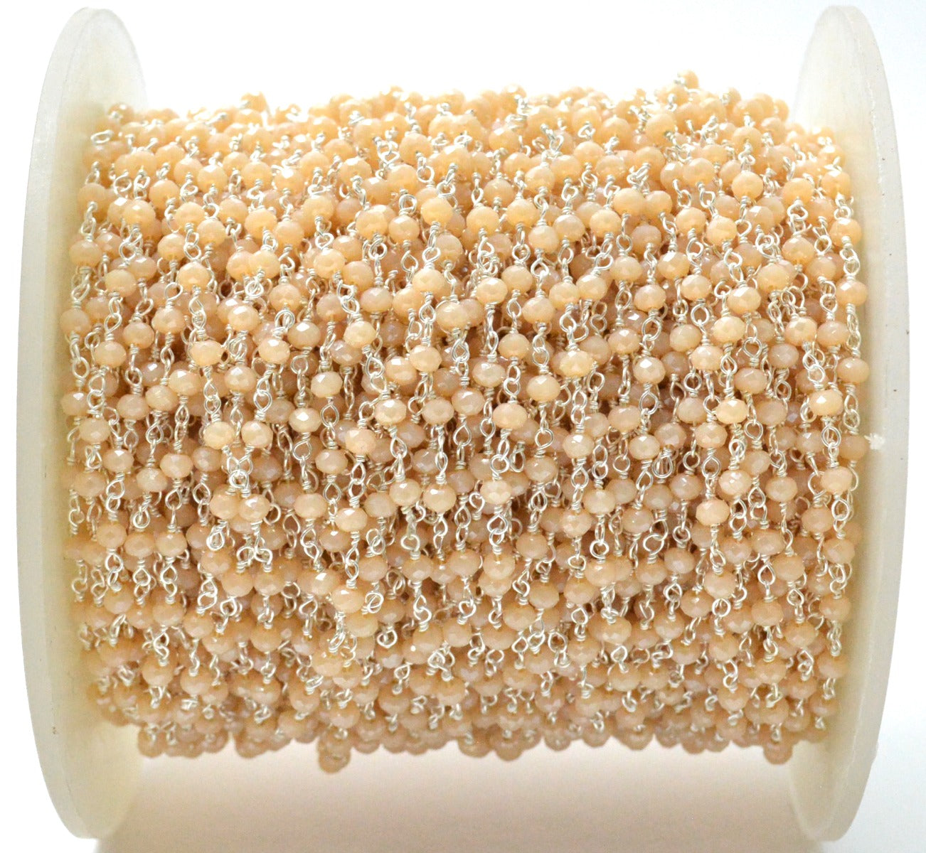 Charming 925 Silver Rosary Chain - Chalcedony 3mm