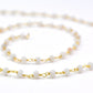 Radiant Rosary Chain - Chalcedony 925 Gold Silver 3.00mm