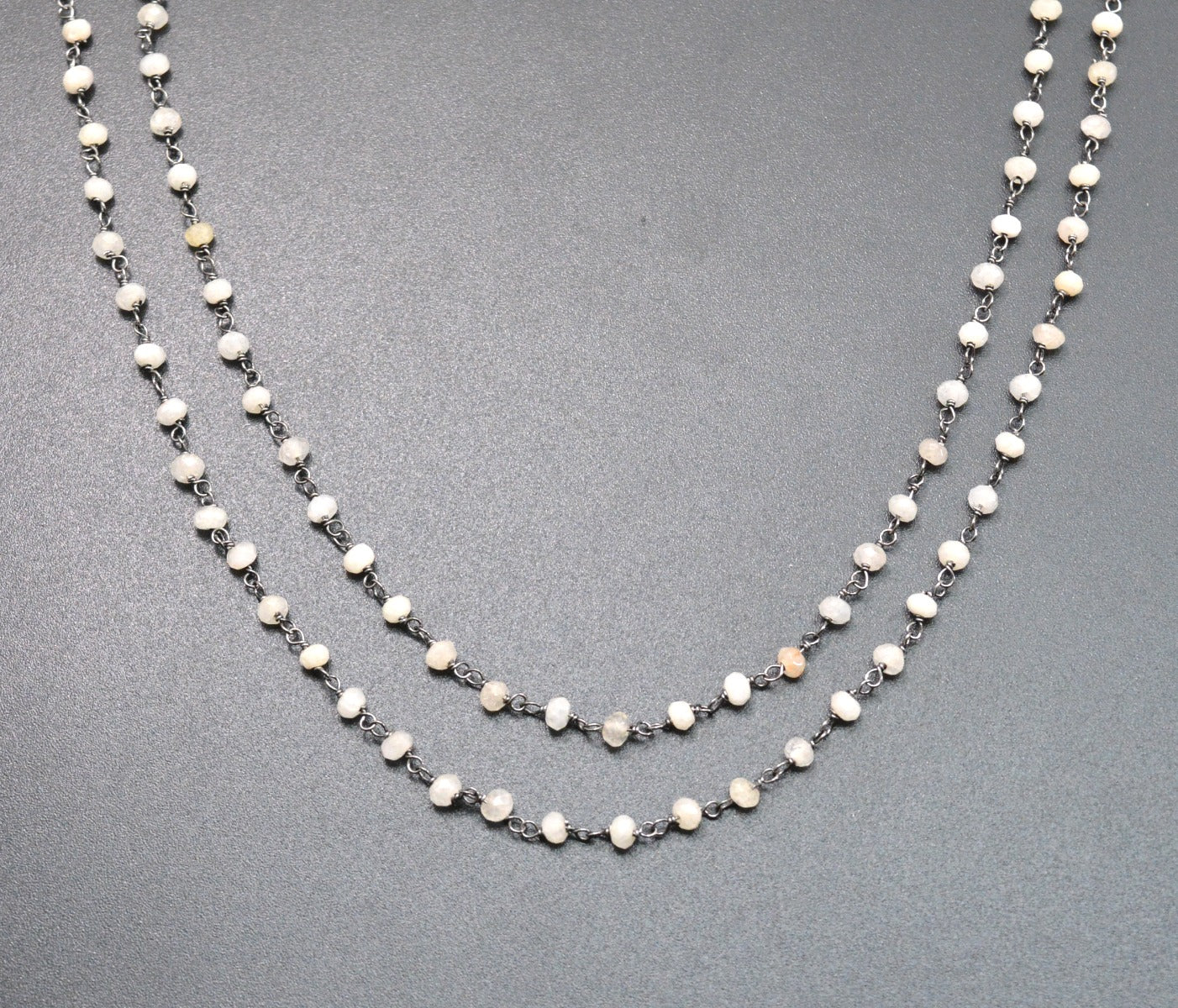 Artisan Rosary Chain - Quartz 925 Gold Silver 3.00mm