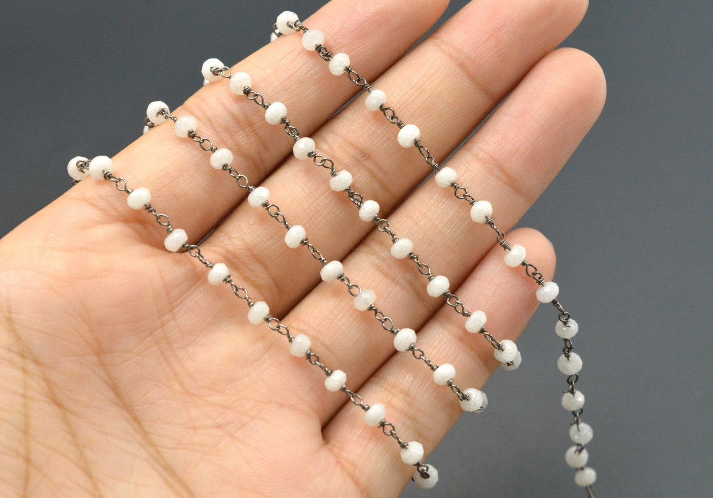 Artisan Rosary Chain - Quartz 925 Gold Silver 3.00mm