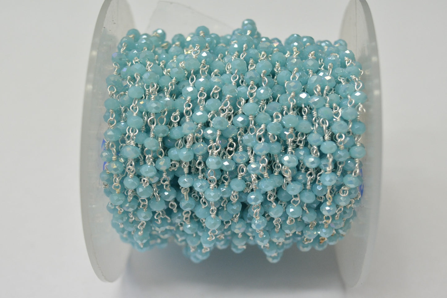 Chalcedony Rosary Chain - 925 Gold Silver, 3.00mm