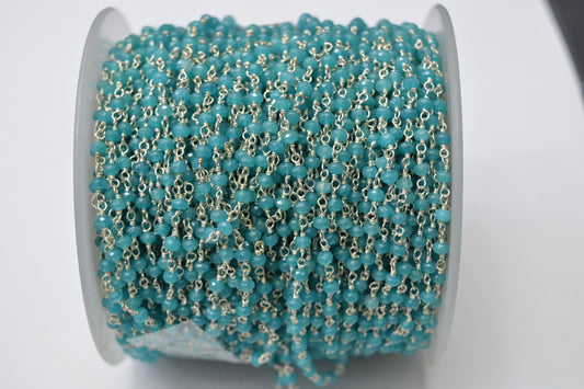 Gorgeous Rosary Chain - Jade 925 Silver 3.00mm