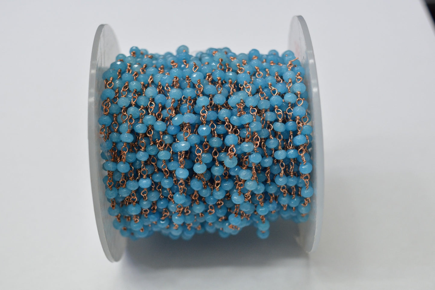 925 Gold Silver Rosary Chain with Jade - 3.00mm