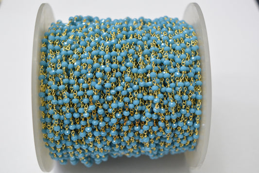 Chalcedony Rosary Chain - 925 Silver, 3.00mm