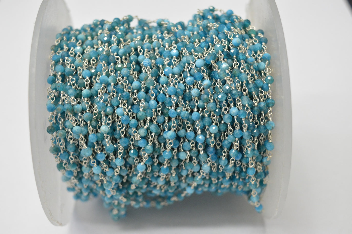 Chalcedony Rosary Chain - 925 Silver, 3.00mm